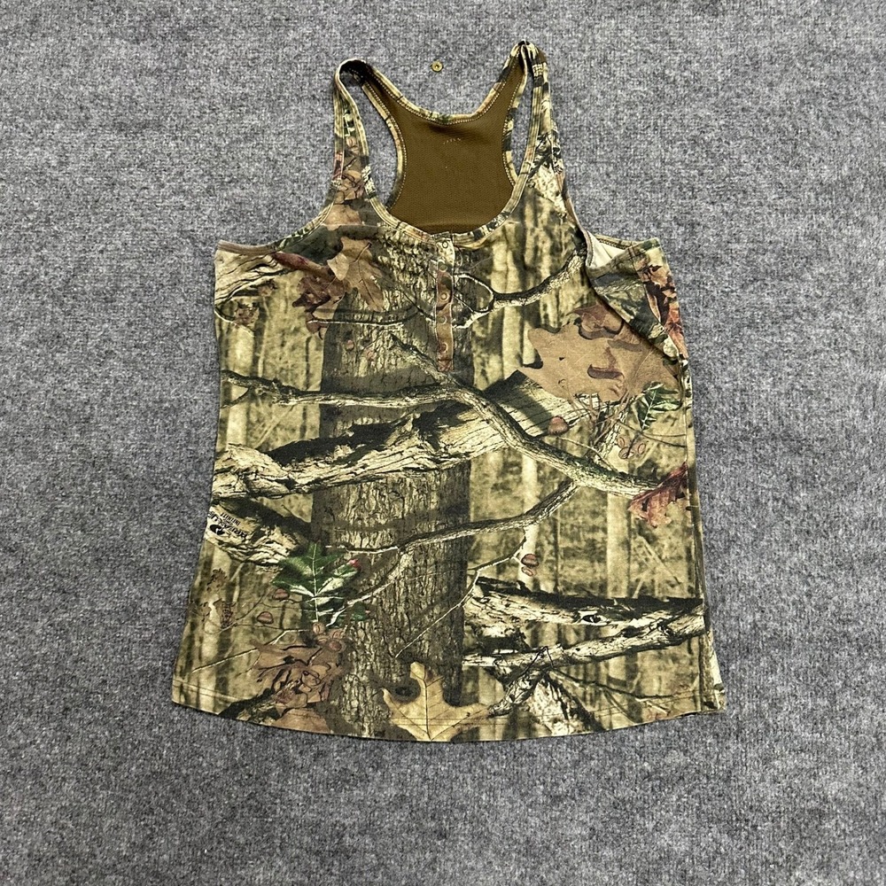 Mossy Oak Tank Top Womens XL Camo Breakup Infinity Racerback Henley Outdoor Top